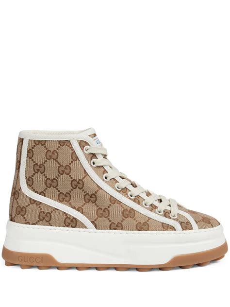 gucci silver high top sneakers|farfetch gucci high tops.